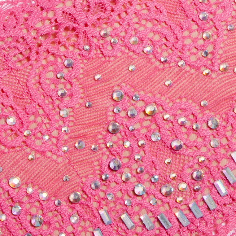 Pink GlitzyGoGarter by Andy Paige - beaded luxury lingerie garter wallet for wedding, prom, black tie, formal