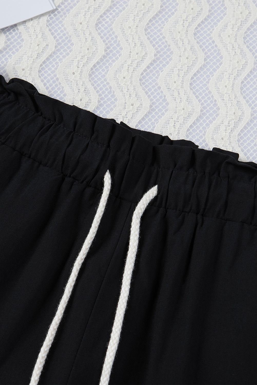 Paperbag Drawstring Waist Shorts