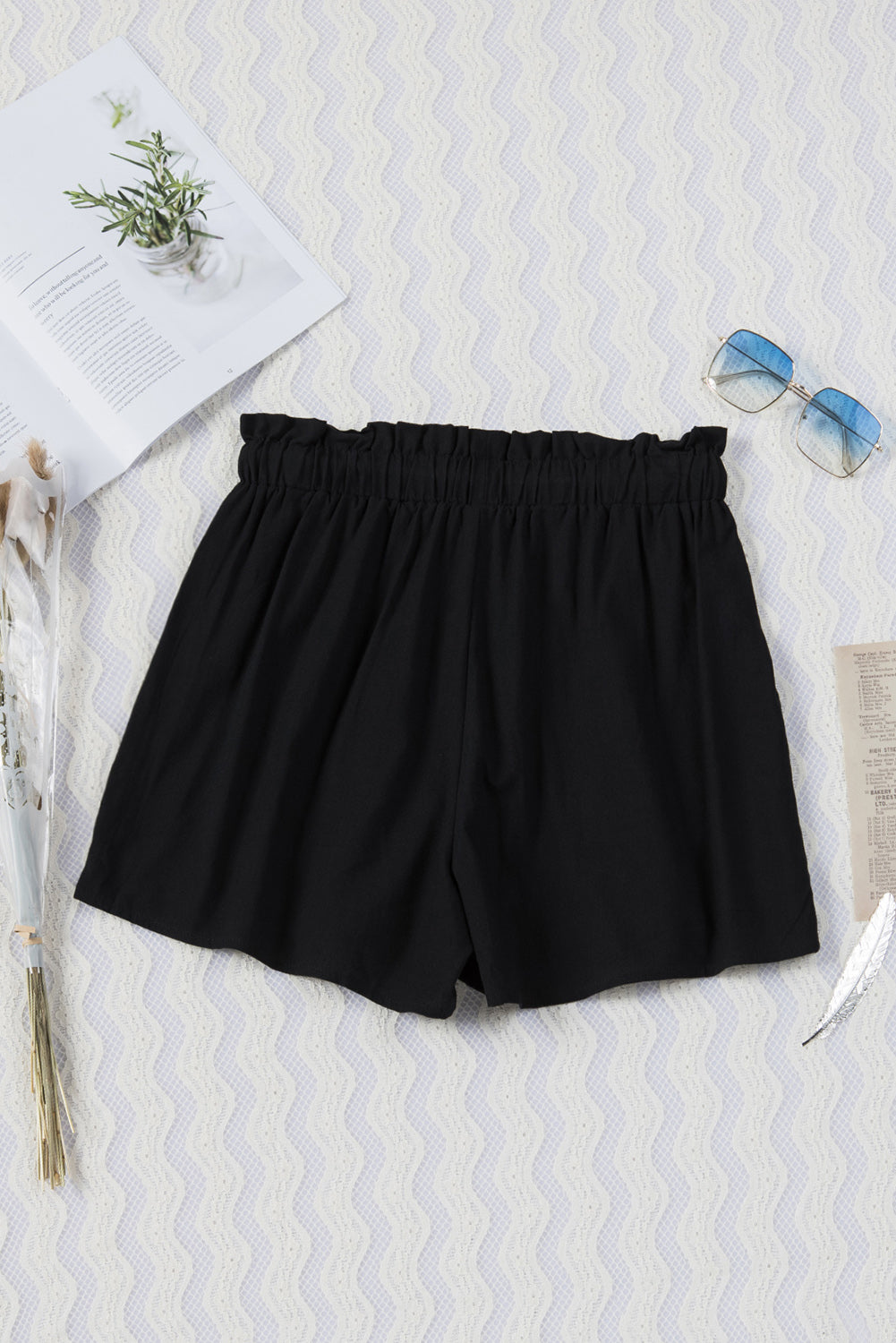 Paperbag Drawstring Waist Shorts